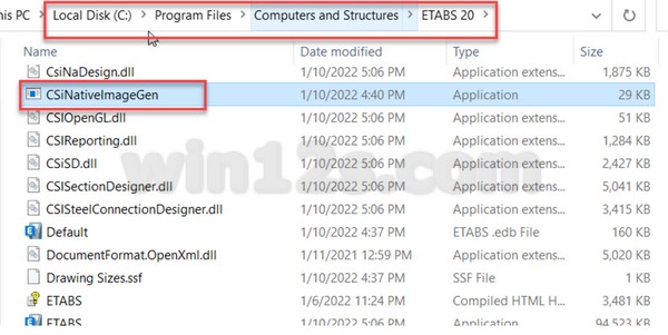 INSTALL ETABS V22.0.0.3628